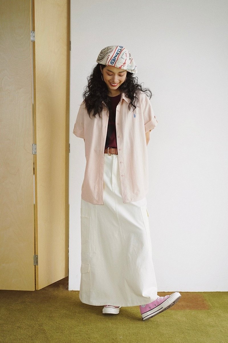Coolstore | 日本のライトレトロ無地フロアレングススカート通勤香港スタイル痩身_白 - スカート - その他の素材 ホワイト