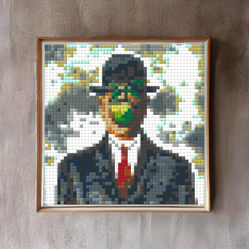 BrickNet積木畫 【裝飾】積木名畫掛畫: 人子 - 雷內馬格利特