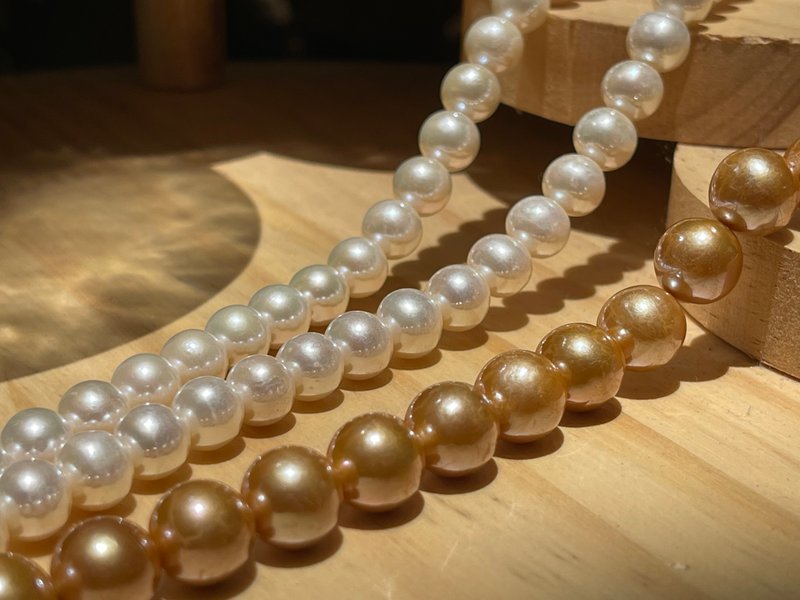 High gloss cultured pearls. A small amount in stock. Material. Made to order. - Other - Pearl Multicolor