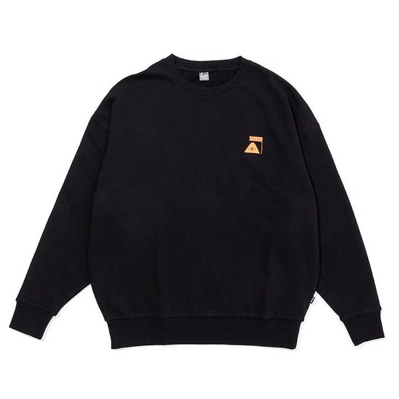 日本限定 POLER SUMMIT CREW 厚寬版大學TEE 休閒上衣 黑 - 帽T/大學T - 其他材質 黑色