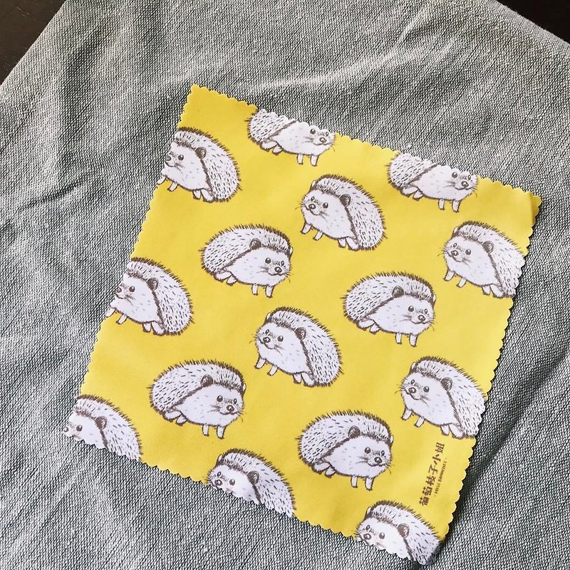 【Animal Series】#3 Busy Hedgehogs eyeglasses cleaning cloth - Other - Other Materials Yellow
