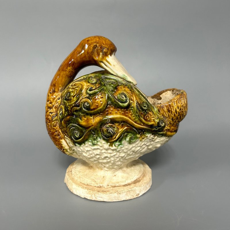 唐三彩鴨型洗 - 擺飾/家飾品 - 陶 卡其色