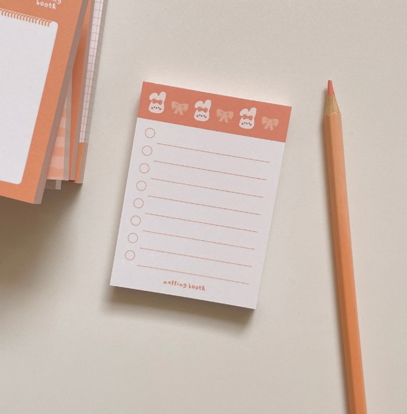 HATO check list note paper/memo paper/book material - Sticky Notes & Notepads - Paper Orange