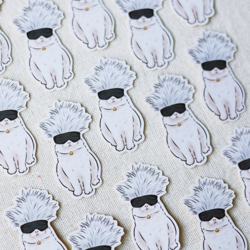 Five cats cat stickers - สติกเกอร์ - กระดาษ ขาว