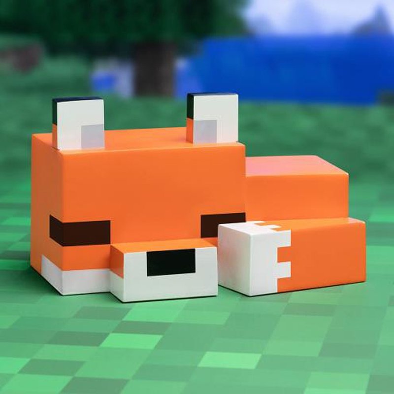 【Paladone UK】 Minecraft Wheat Cube Orange Fox Shape Lamp Night Light - โคมไฟ - พลาสติก 