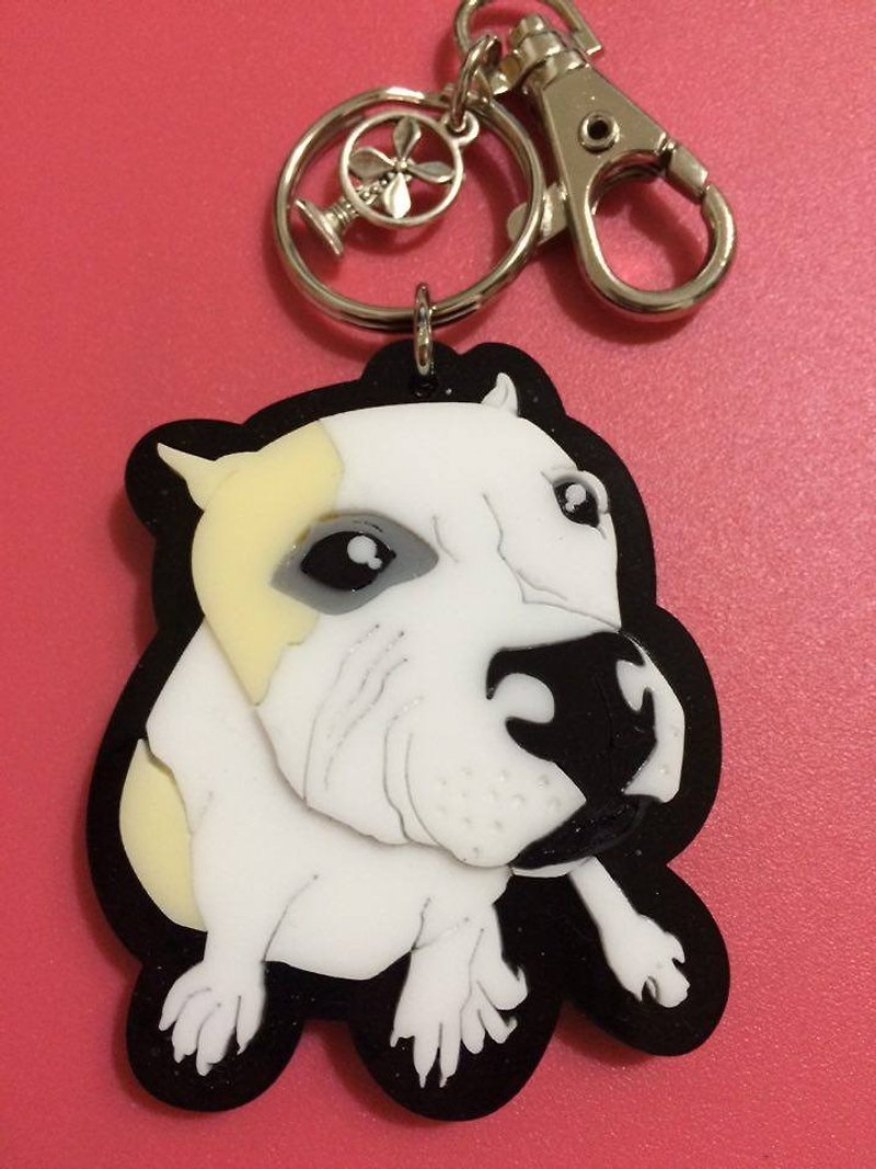 Lectra duck dog ♣ ♣ color (custom) Exclusive Boutique key ring / necklace [articles] law bucket - Collars & Leashes - Acrylic 
