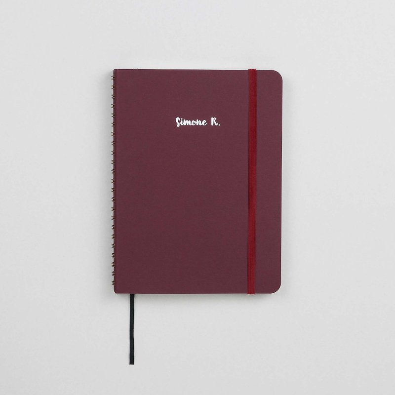 Plain Burgundy A5 Notebook / Sketchbook - สมุดบันทึก/สมุดปฏิทิน - กระดาษ สีม่วง