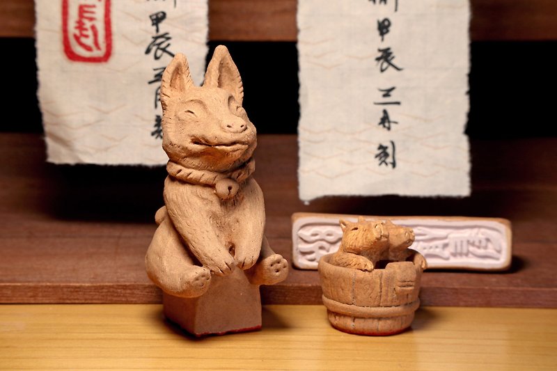 Craftsman pottery seal with shape and feel - ตราปั๊ม/สแตมป์/หมึก - ดินเผา 