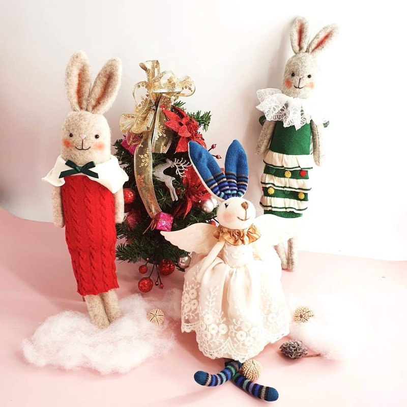 [Lucky Purple Baby] Christmas Angel (three styles) | Sock Doll - ตุ๊กตา - วัสดุอื่นๆ หลากหลายสี