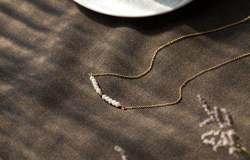 Beau Jewelry 【珍珠圓舞曲系列】小珍珠14K包金項鍊