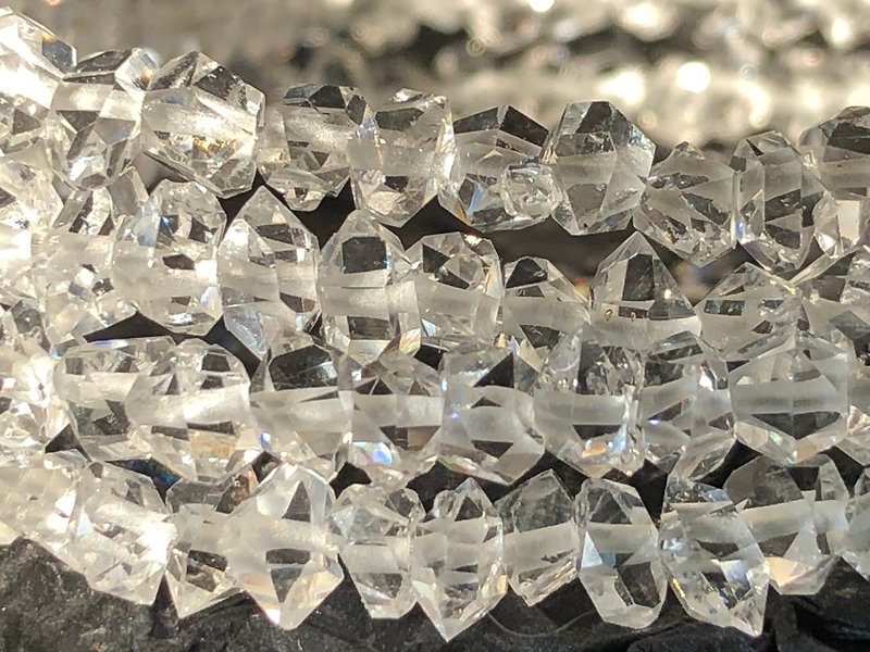 Fast shipping natural Herkimon Crystal American Shining Diamond Bracelet high grade clear penetration into the United States 6mm - สร้อยข้อมือ - คริสตัล ขาว