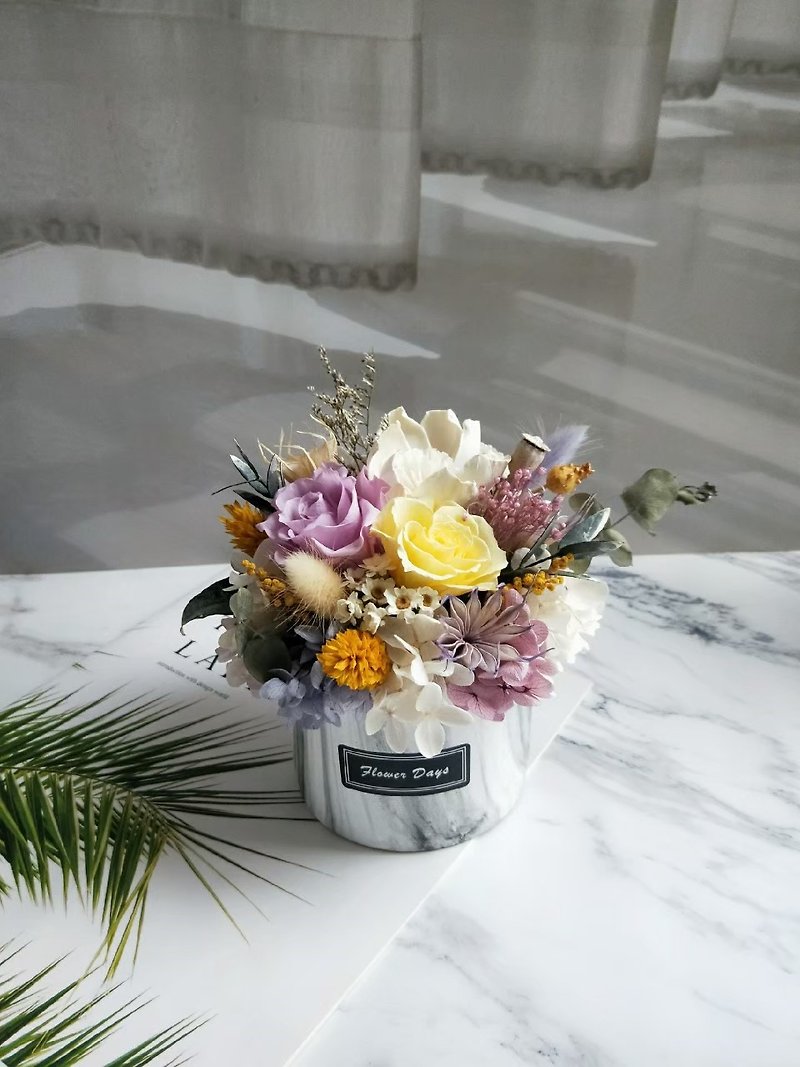Marble - not withered flowers, eternal flowers, opening flowers, birthday gifts, home furnishings - ตกแต่งต้นไม้ - พืช/ดอกไม้ 