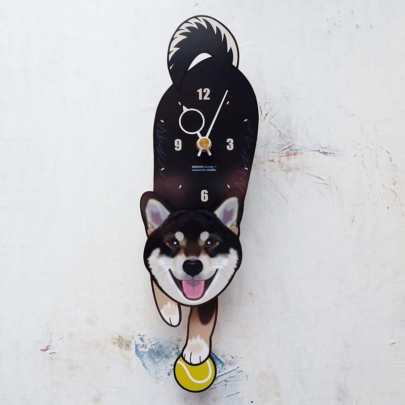 D-215 KuroShiba(smile) - Pet&#x27;s pendulum clock