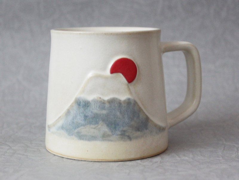 Japanese Publishing Mt. Fuji Ear Hanging Coffee Pottery Cup - แก้วมัค/แก้วกาแฟ - ดินเผา 