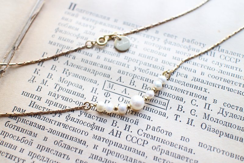 The truth~Pearls/brass handmade necklace - Necklaces - Other Metals 