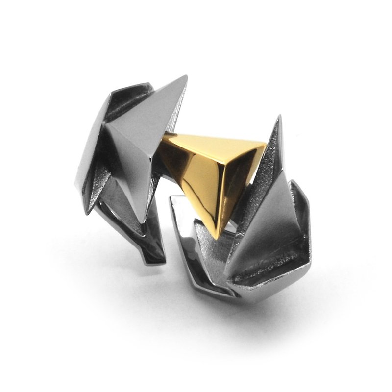 BERMUDEZ Ring / Gun Metal - 18K Yellow Gold (Exclusive design jewelry) - 戒指 - 其他金屬 金色