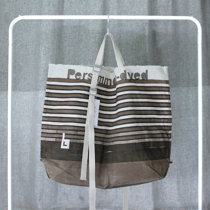 Black line pattern canvas bag-LI/BK-F-001 - Handbags & Totes - Cotton & Hemp 