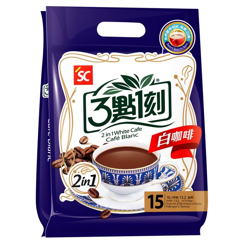 【3點1刻】白咖啡2合1 15入/袋 - 咖啡/咖啡豆 - 其他材質 藍色