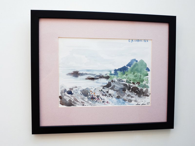 水彩原畫作品 環島旅行-花蓮寫生 - 海報/掛畫/掛布 - 紙 黑色