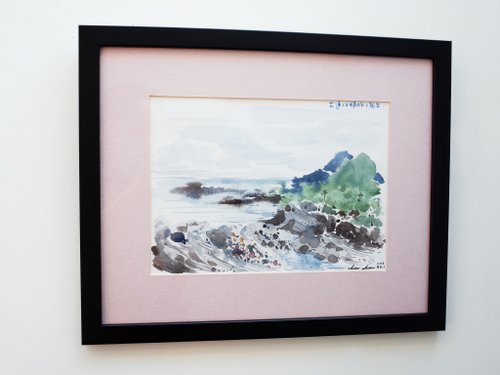 日淳 水彩原畫作品 環島旅行-花蓮寫生