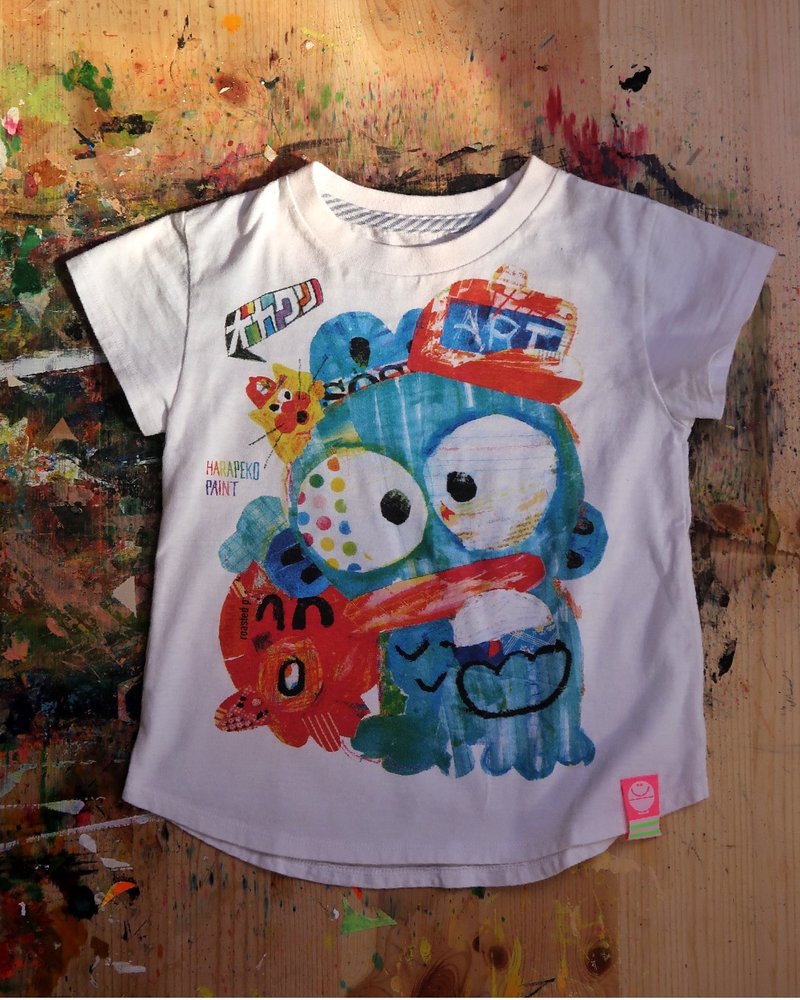 ハンギョドン サンリオ コラボ Tシャツ 男の子 女の子 キッズ レディース 日本製 半袖 おしゃれ お揃い ママサイズ 派手 かわいい 子供服 春夏 - 男/女童裝 - 棉．麻 白色