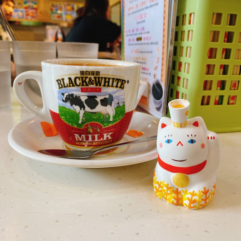 擴香石 | 香港系列 | 奶茶杯招財貓 - 香氛/精油/擴香 - 其他材質 