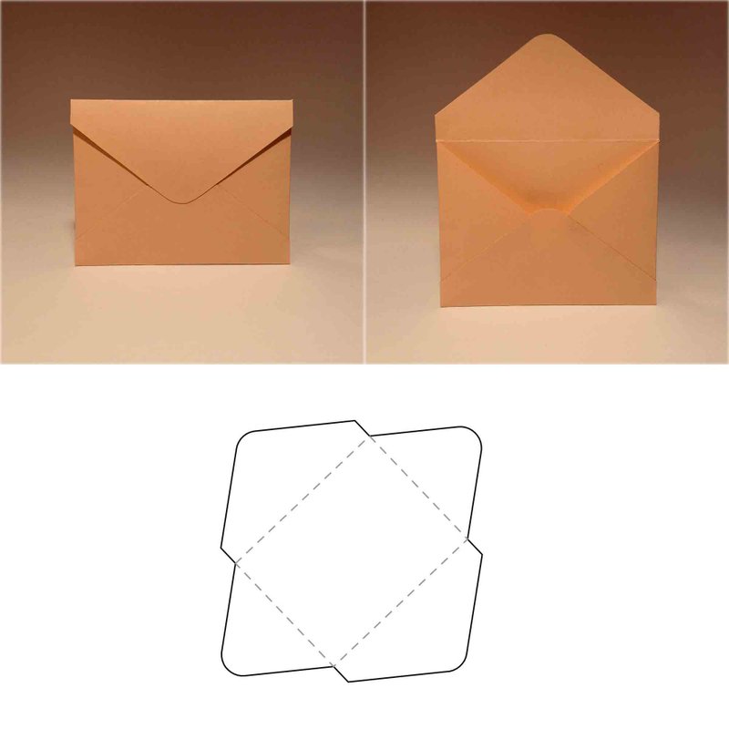Envelope template, envelope svg, envelope pdf, envelope printable, SVG, PDF, DXF - 圖文模板設計 - 其他材質 