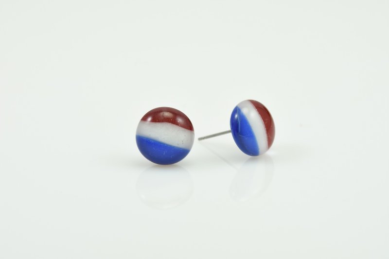 Flag Earrings Series-Netherlands - Earrings & Clip-ons - Glass Multicolor