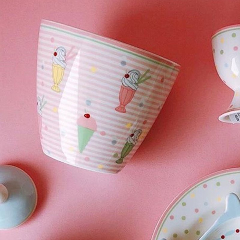 【2件7折】丹麥GreenGate Isa pale pink 拿鐵杯 - 咖啡杯/馬克杯 - 瓷 粉紅色