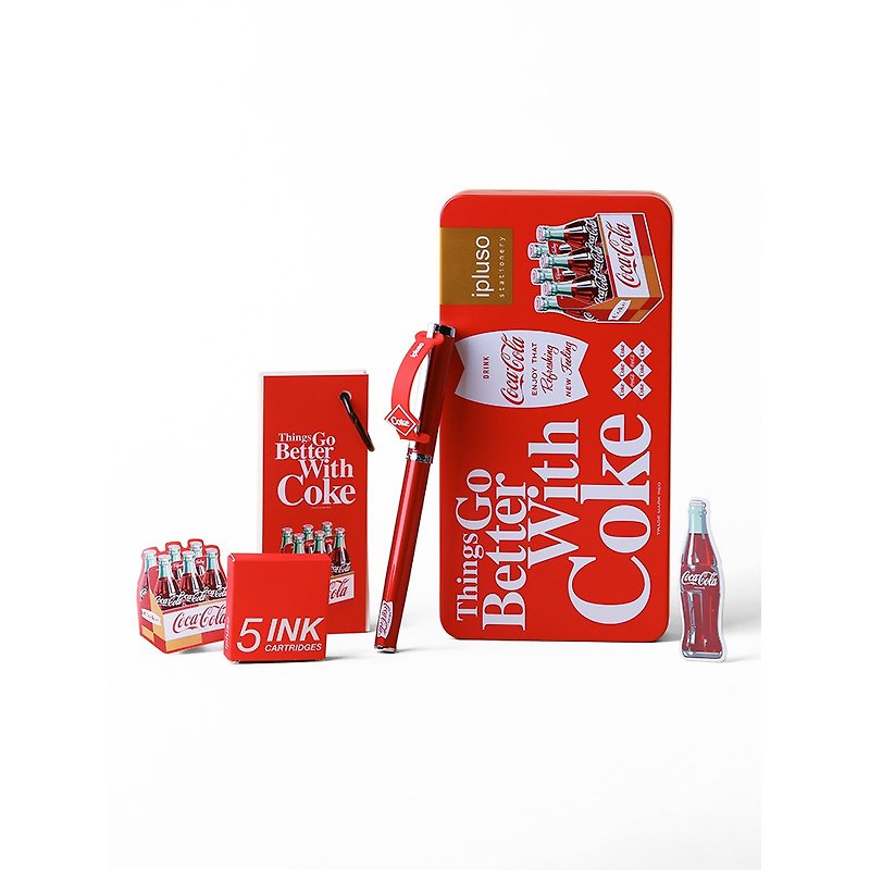 Coca-Cola co-branded fountain pen set gift - ปากกาหมึกซึม - โลหะ 