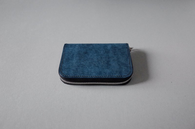 Zip.01  - ジッパー多目的なパッケージ - 財布 - 革 ブルー
