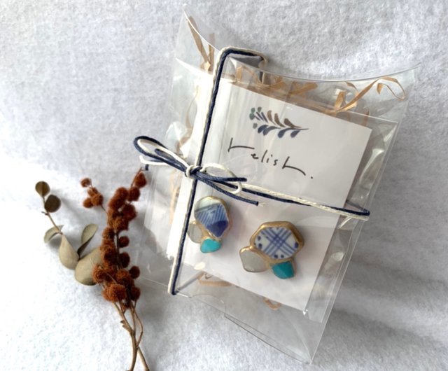 可愛い お花 金継ぎ 陶器 ヘアアクセサリー ヘアゴム ポニーフック