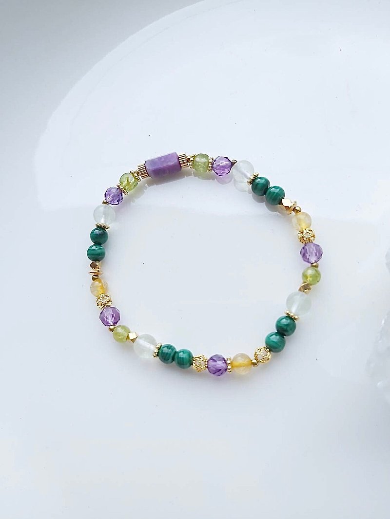 Heart-Shujulai Stone Amethyst Stone - Bracelets - Crystal Purple