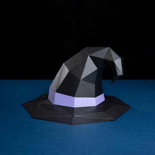 盒紙動物 BOX ANIMAL - 台灣原創紙模設計開發 3D紙模型-做到好成品-節日系列-巫婆帽-萬聖節 裝扮帽子