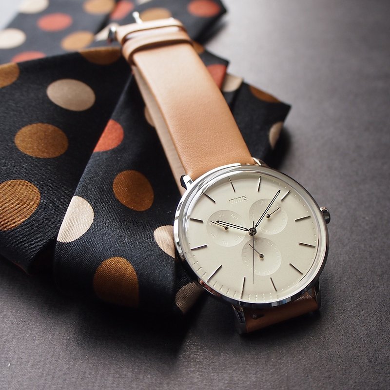 Alden 5103 Japanese Quartz watch - นาฬิกาผู้ชาย - โลหะ สีเงิน