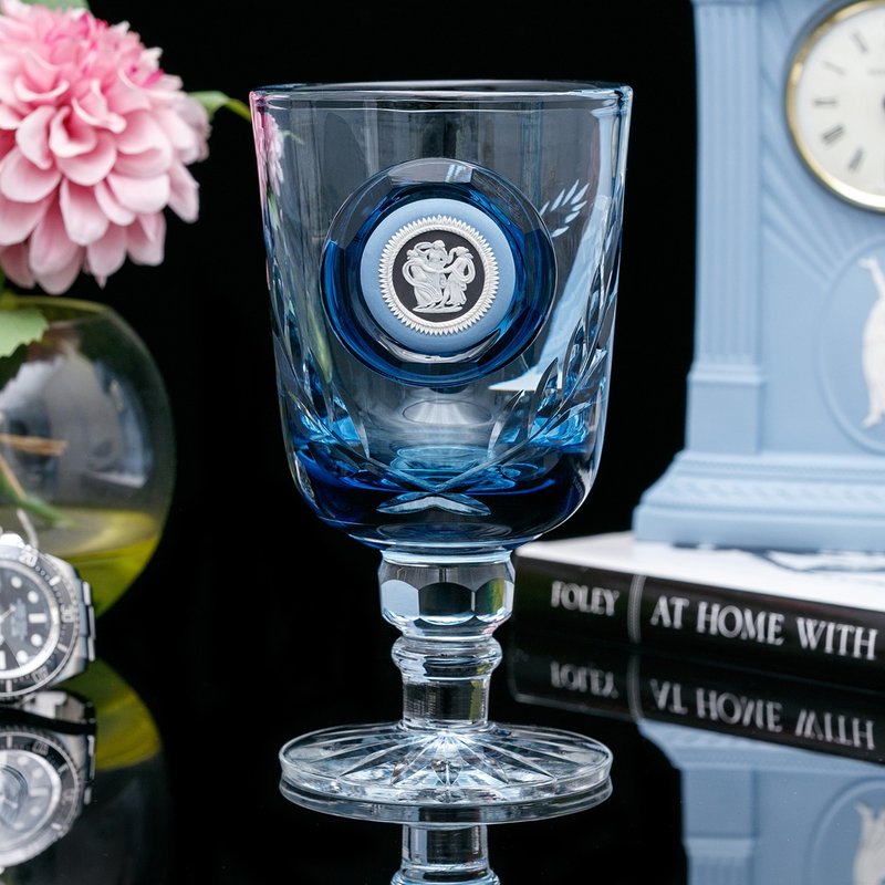 【三女神的典雅祝酒】wedgwood 限量手工雕花水晶杯 酒杯香檳杯 - 酒杯/酒器 - 水晶 