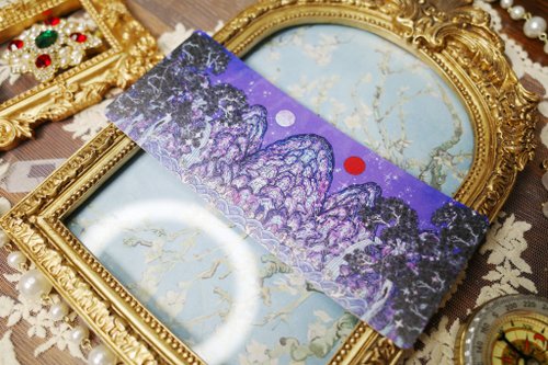 honne market 日月五峰圖 - Korean Folk Painting Bookmark (libet) Double-Sided