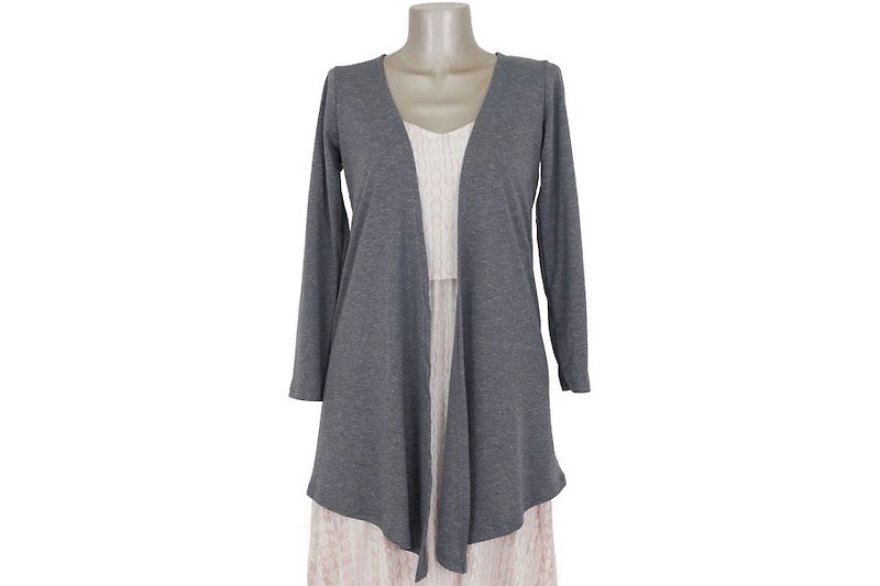 Long topper cardigan <gray> - Overalls & Jumpsuits - Other Materials Gray