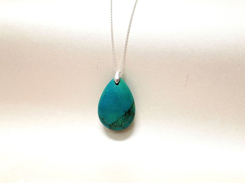 Silver925 Necklace , Turquoise - Necklaces - Gemstone Green