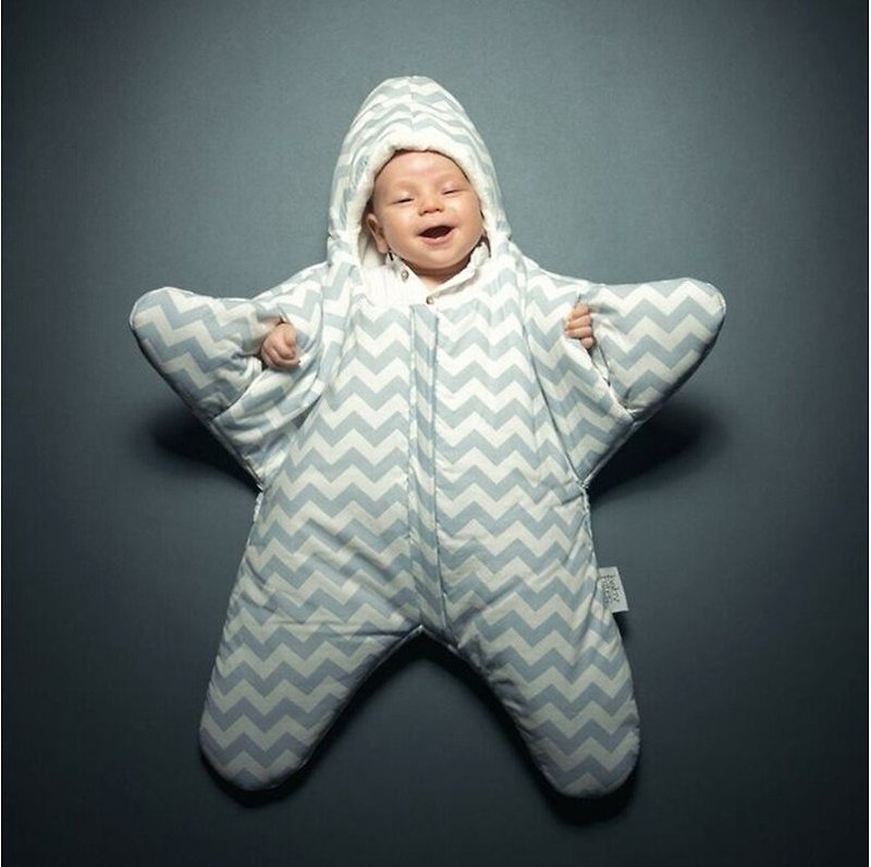[Spain] system (lightweight version) shark bite BabyBites 100% cotton handmade baby sleeping | Anti Tipi | Baojin starfish {} - S No. - Baby Gift Sets - Cotton & Hemp Multicolor