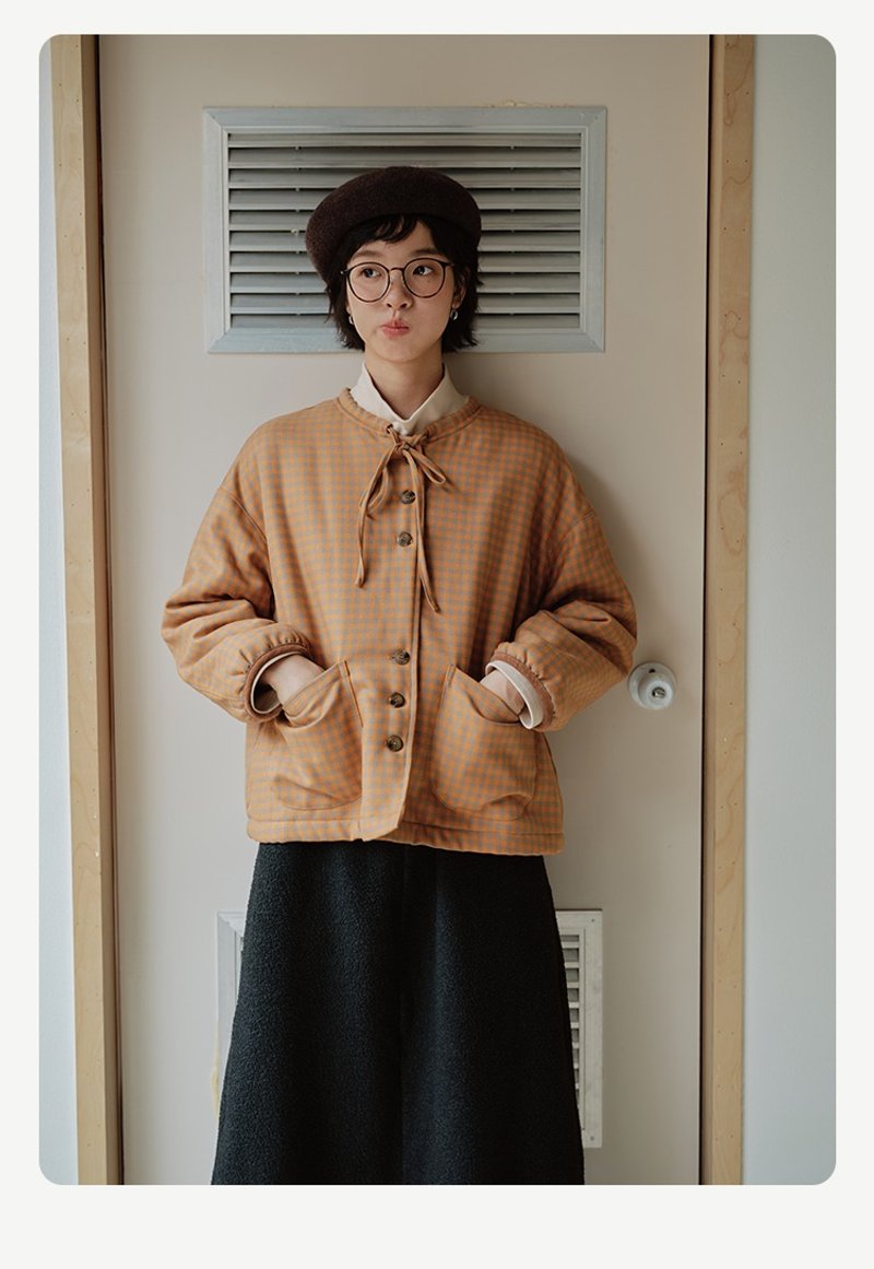 羊毛混紡羊羔毛圓領外套 - 女大衣/外套 - 羊毛 多色