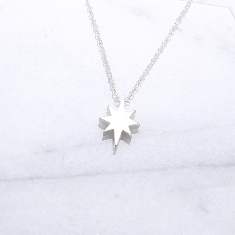 【Angel & Me】North Star Polaris s925 sterling silver necklace birthday gift - Necklaces - Sterling Silver Silver