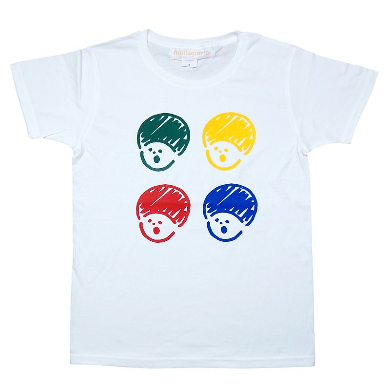 4カラーマッシュTシャツ - Tシャツ - コットン・麻 ホワイト