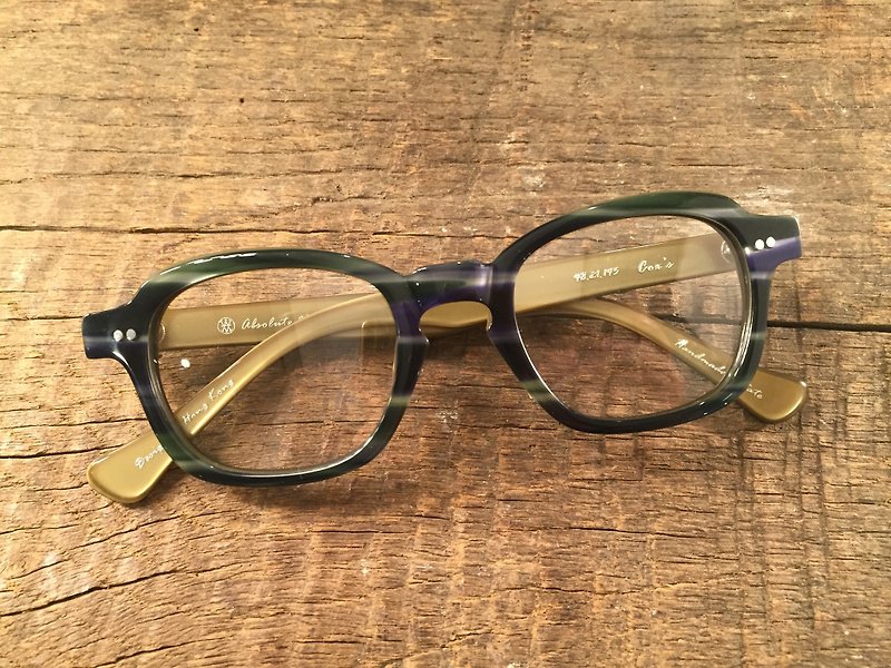 Absolute Vintage-Cox's Road (Cox's Road) Square Thick Frame Sheet Glasses-Limited Green - กรอบแว่นตา - พลาสติก 