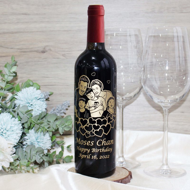Portrait人像系列|訂製個性化紅酒—雕刻 - 酒類/酒精飲品 - 玻璃 