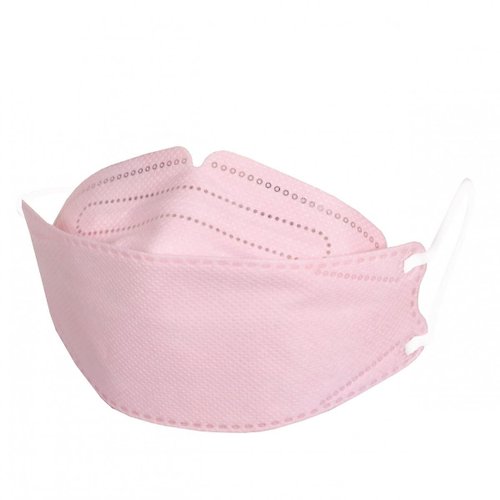 Ubelife b&h 4層3D立體嬰、幼童口罩(適合3歲或以下) -5個獨立包裝 粉紅色