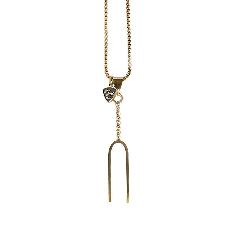 Tuning Fork Necklace - Necklaces - Other Metals Gold