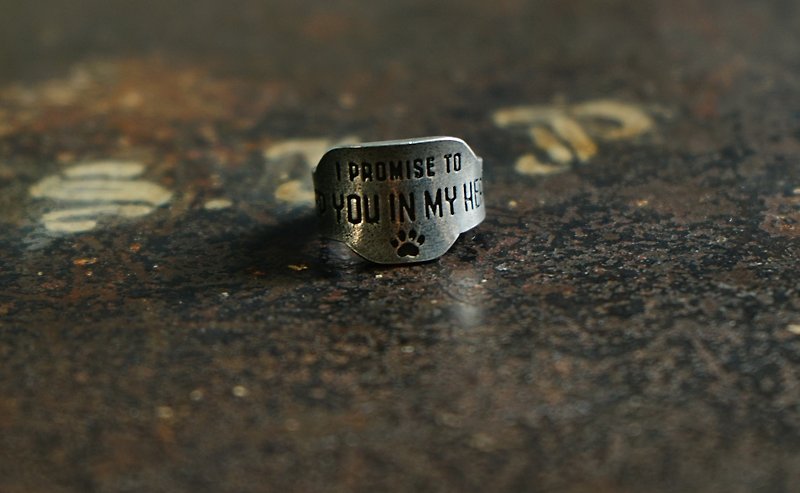 My promise to keep you in my heart - General Rings - Silver Gray