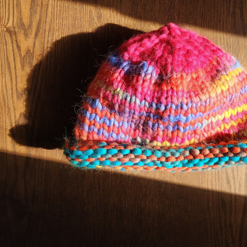 Pure wool hand-woven thick woolen hat-Secret Amusement Park - Hats & Caps - Wool 