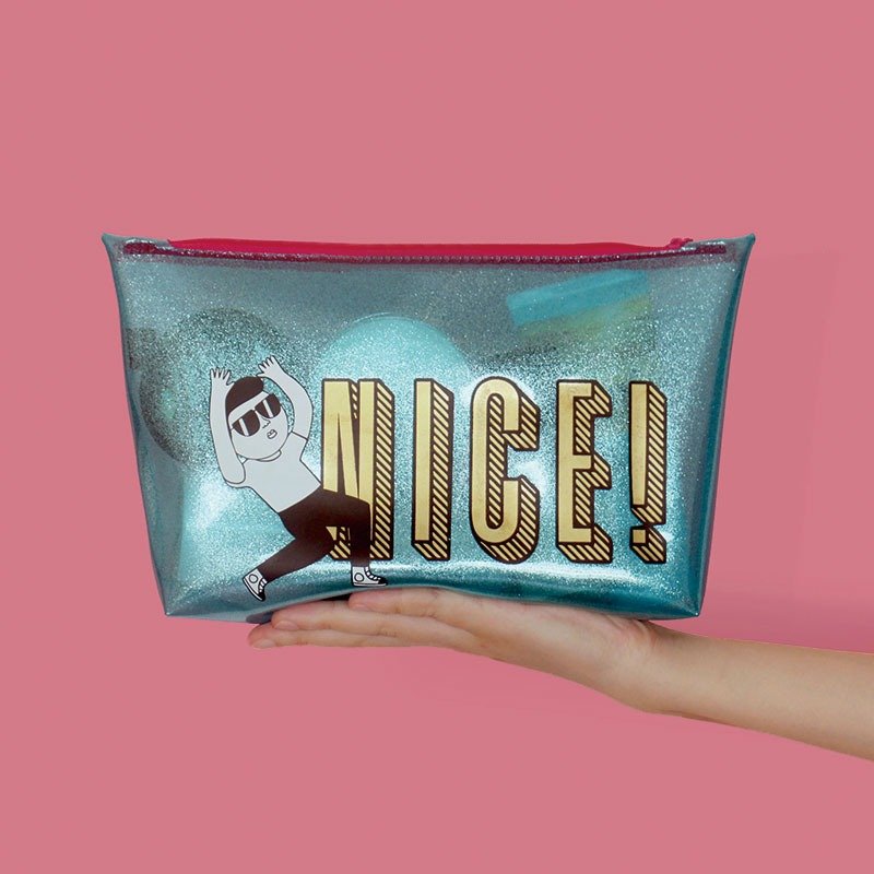 U-PICK original product life creative fashion pearl pearlescent cosmetic bag cosmetic bag clutch odd couple - กระเป๋าเครื่องสำอาง - หนังแท้ 